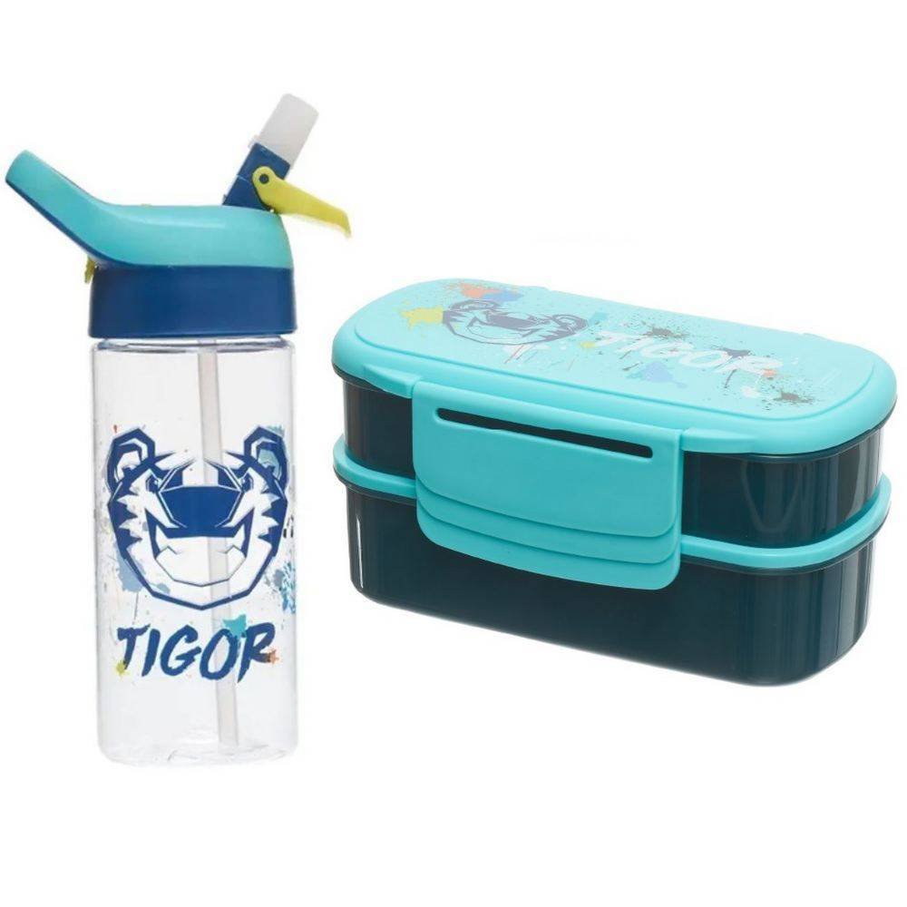 Kit Lanche Infantil Tigor T Tigre Marmita Garrafinha 500ML