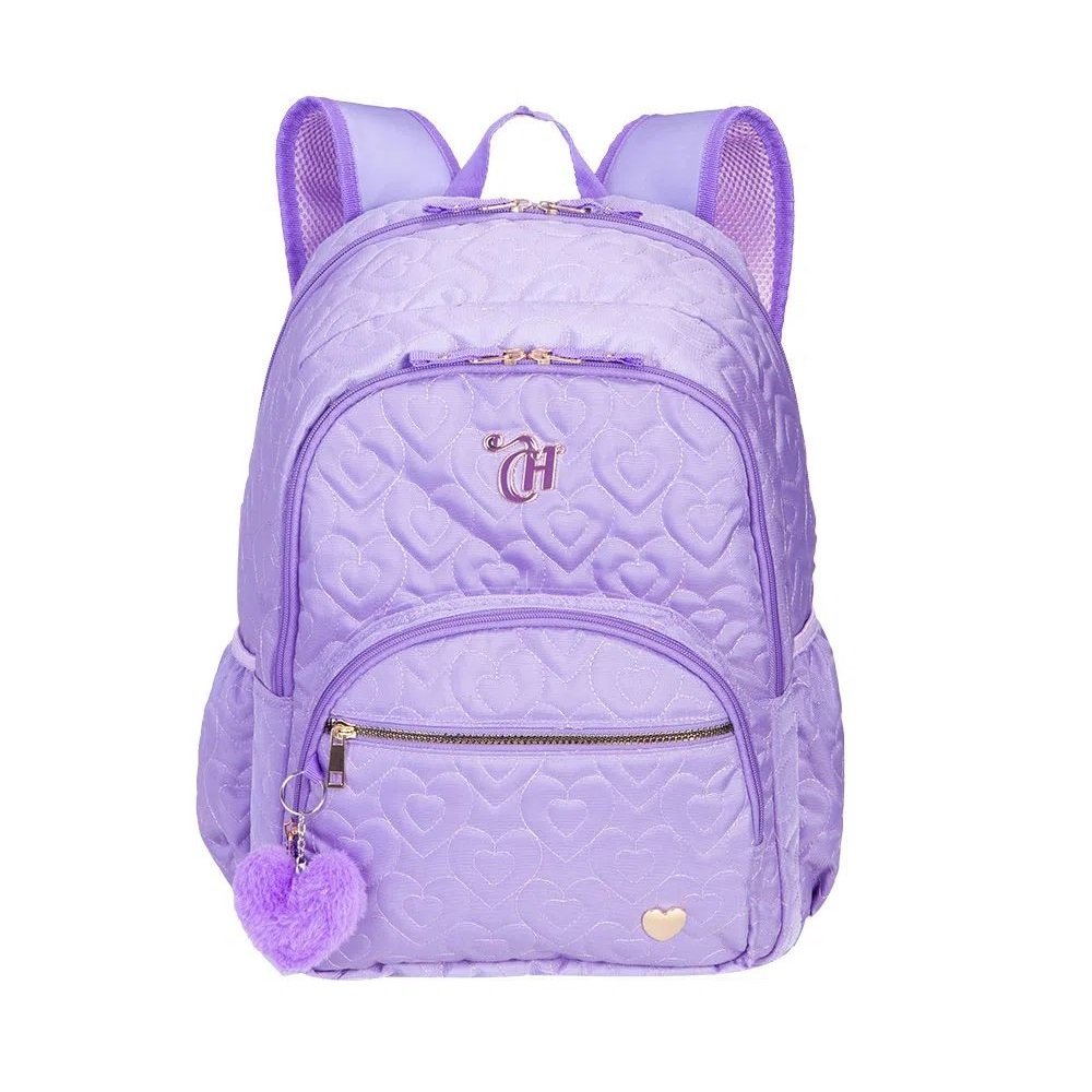 Mochila De Costas Grande Capricho Crush Lilas Sestini Papelaria Pigmeu