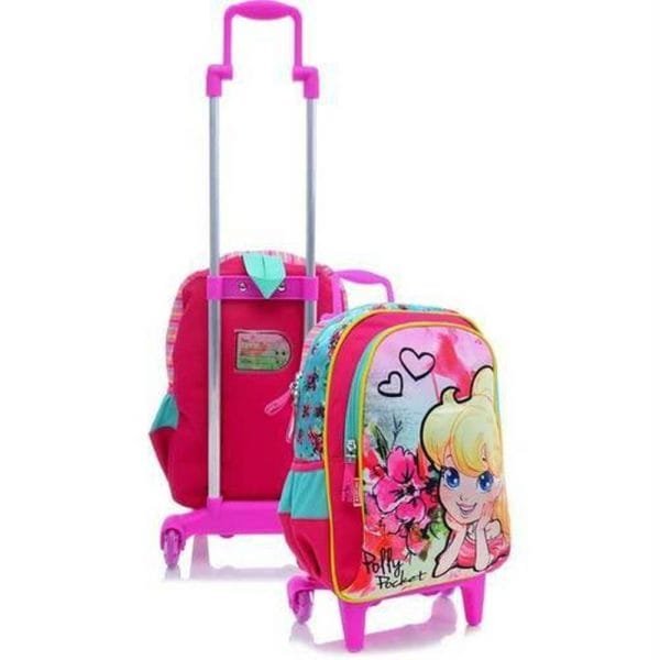 Mochila De Rodinhas Sestini G 15y Rosa E Verde Polly