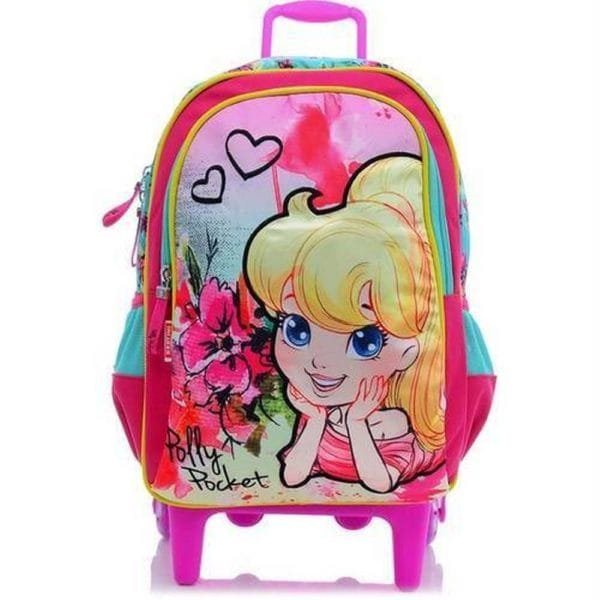 Mochila De Rodinhas Sestini G 15y Rosa E Verde Polly - Image 2