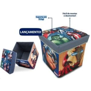 Porta Objeto Infantil E Banquinho Vingadores Zippy Toys