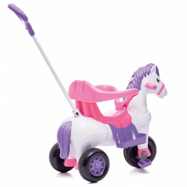 Triciclo Infantil Empurrar Passeio Poto Rosa Calesita 1012 - Imagem 2
