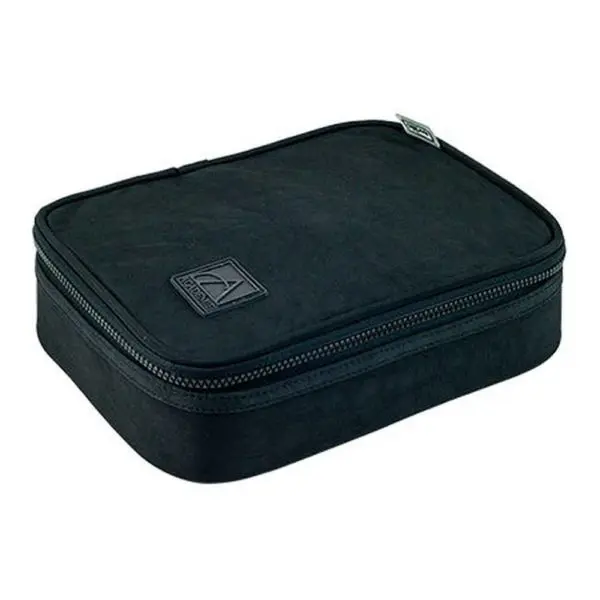 Estojo Box Tecido Academie Grande Preto Tilibra