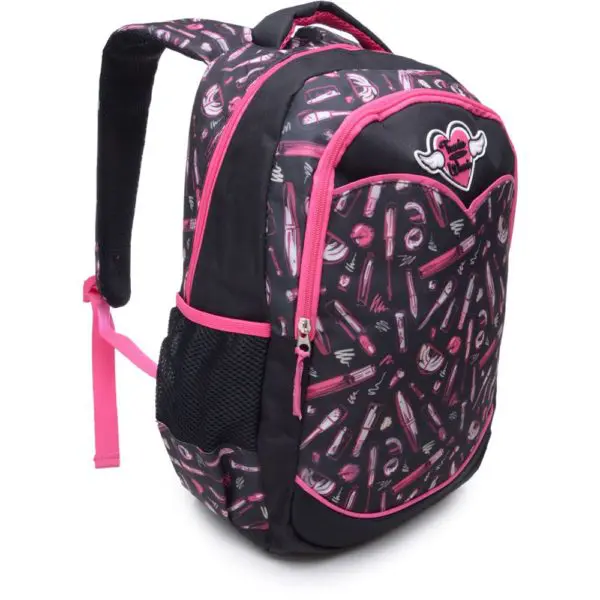 Mochila De Costas Escolar Mcqueen Lipstick Preto - Imagem 3