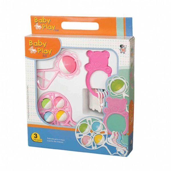 Brinquedo Para Bebe Kit Baby Play 3 Pcs Rs Chocalho Mordedor - Image 4