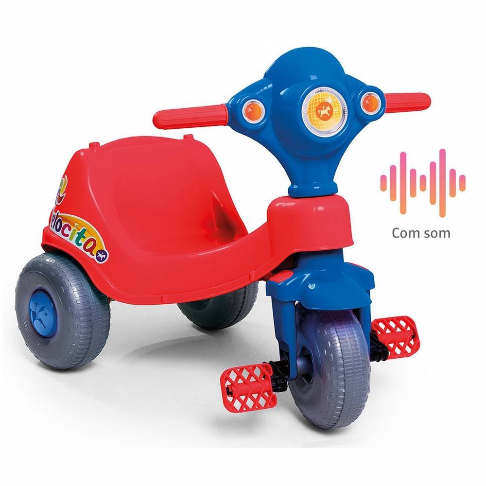 Triciclo Velotrol Infantil Carrinho Caminhao Motoca Cor Vermelho