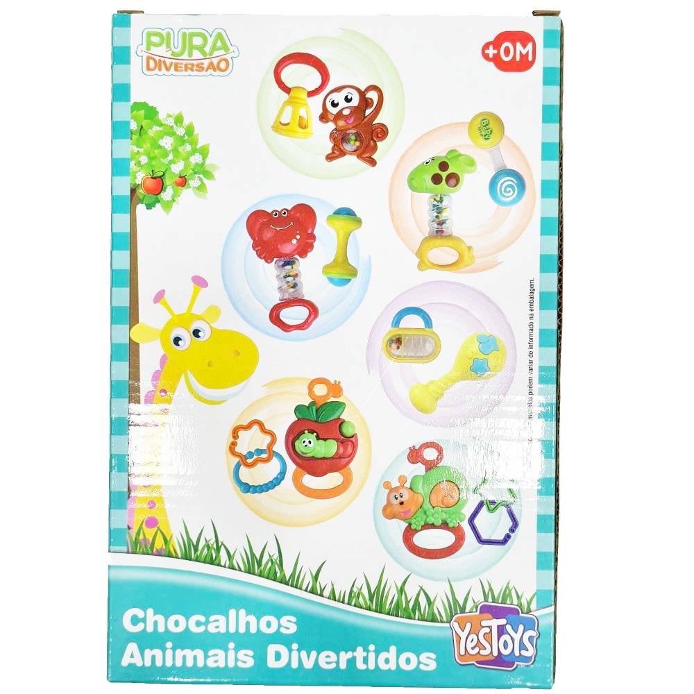 Chocalho Animais Divertidos Maca Com Minhoca Pura Diversao – Papelaria  Pigmeu