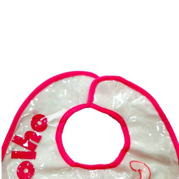 Babador Cata Migalhas Soft Plastico e Tecido Rosa Pimpolho - Image 2