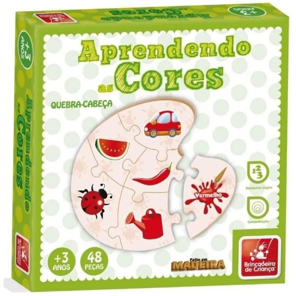 Jogo Educativo Aprendendo As Cores em Madeira +4 Anos - Image 3