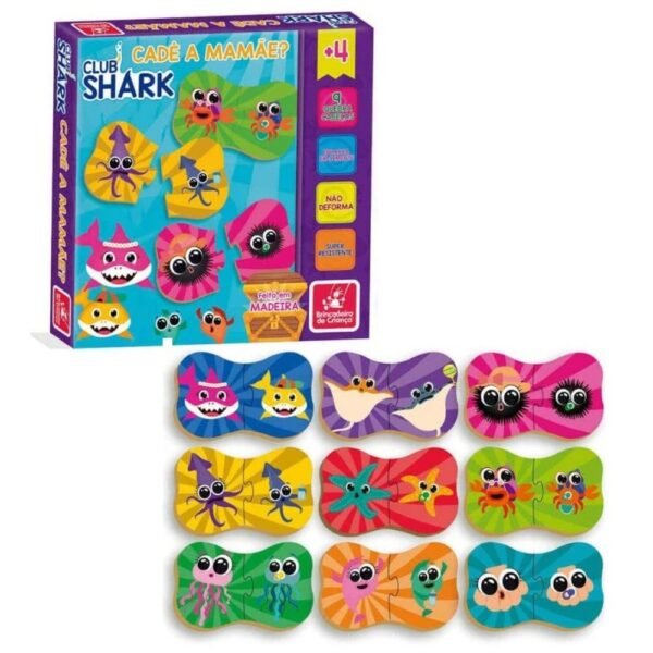 Jogo Educativo Quebra Cabeca Cade A Mamae Club Shark Madeira