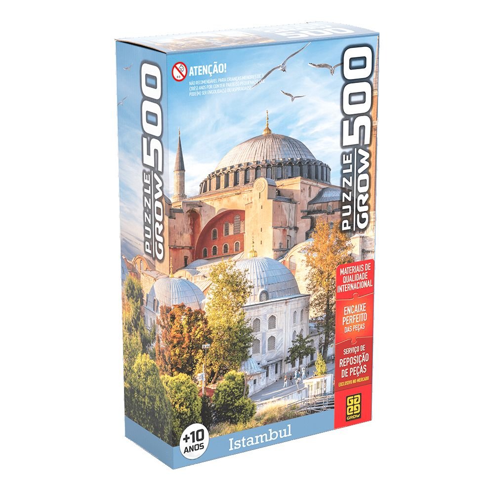 Jogo Quebra Cabeca Puzzle 500 Pecas Istambul +10 Anos Grow