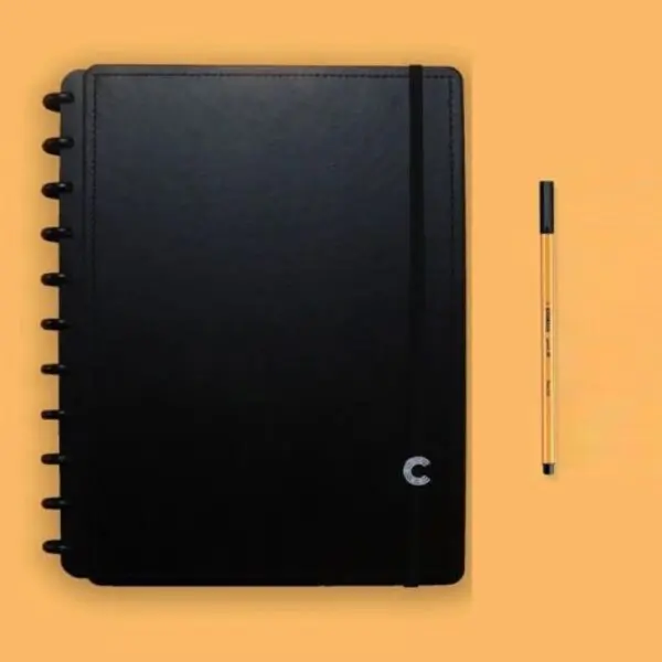 Caderno Inteligente Grande Basic Black - 80 Folhas