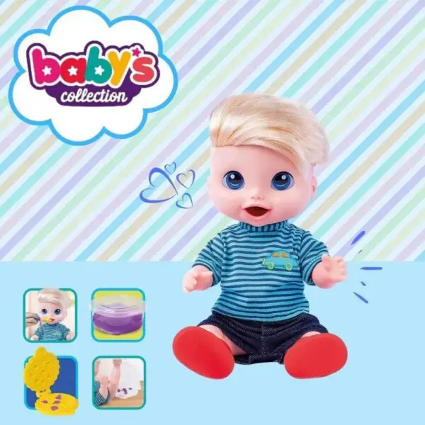 Boneco Babys Collection Come E Faz Coco de Massinha Supertoy - Imagem 5