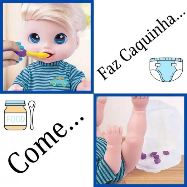 Boneco Babys Collection Come E Faz Coco de Massinha Supertoy - Imagem 3