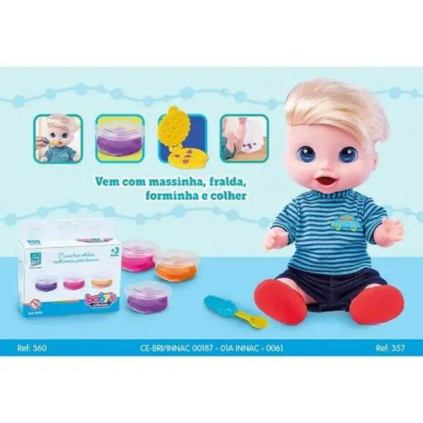 Boneco Babys Collection Come E Faz Coco de Massinha Supertoy - Imagem 4