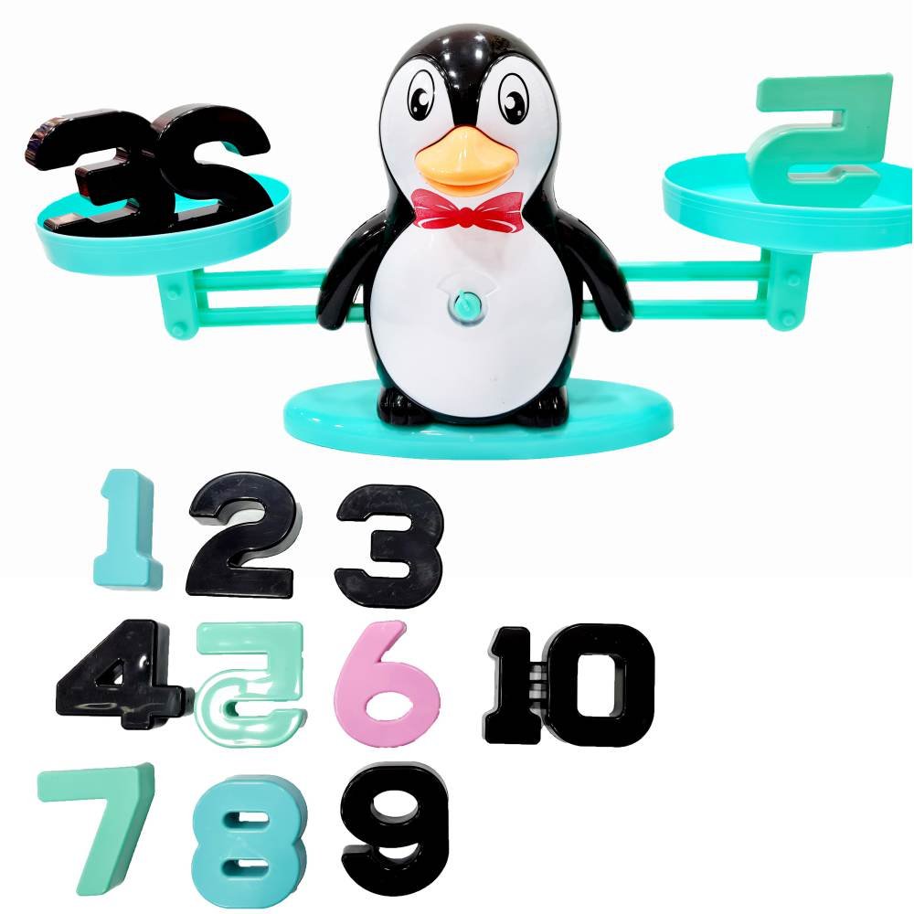 Brinquedo Didatico Jogo dos Numeros Balanca Pinguim +3 Toyng