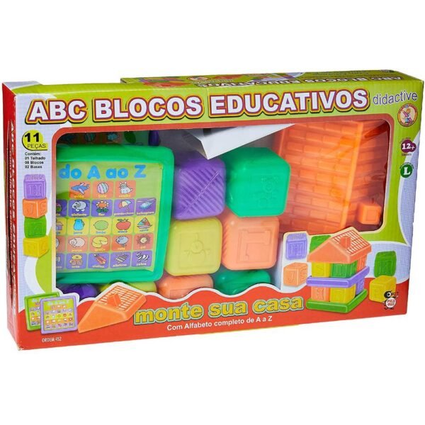 Brinquedo Para Bebe Jogo Didatico ABC Blocos A a Z +12 Meses - Image 2