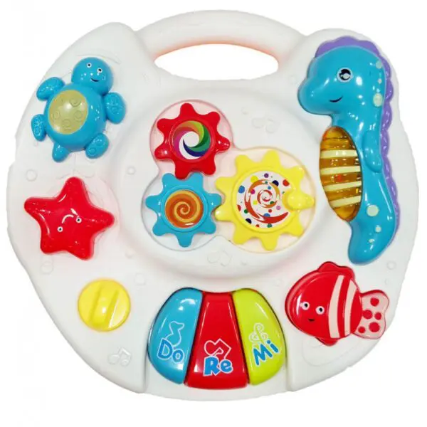 Brinquedo Para Bebe Mesinha Infantil Piano Luz e Som Mar - Image 3