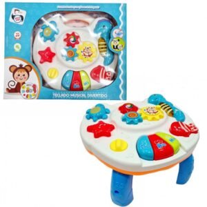 Brinquedo Para Bebe Mesinha Infantil Piano Luz e Som Mar