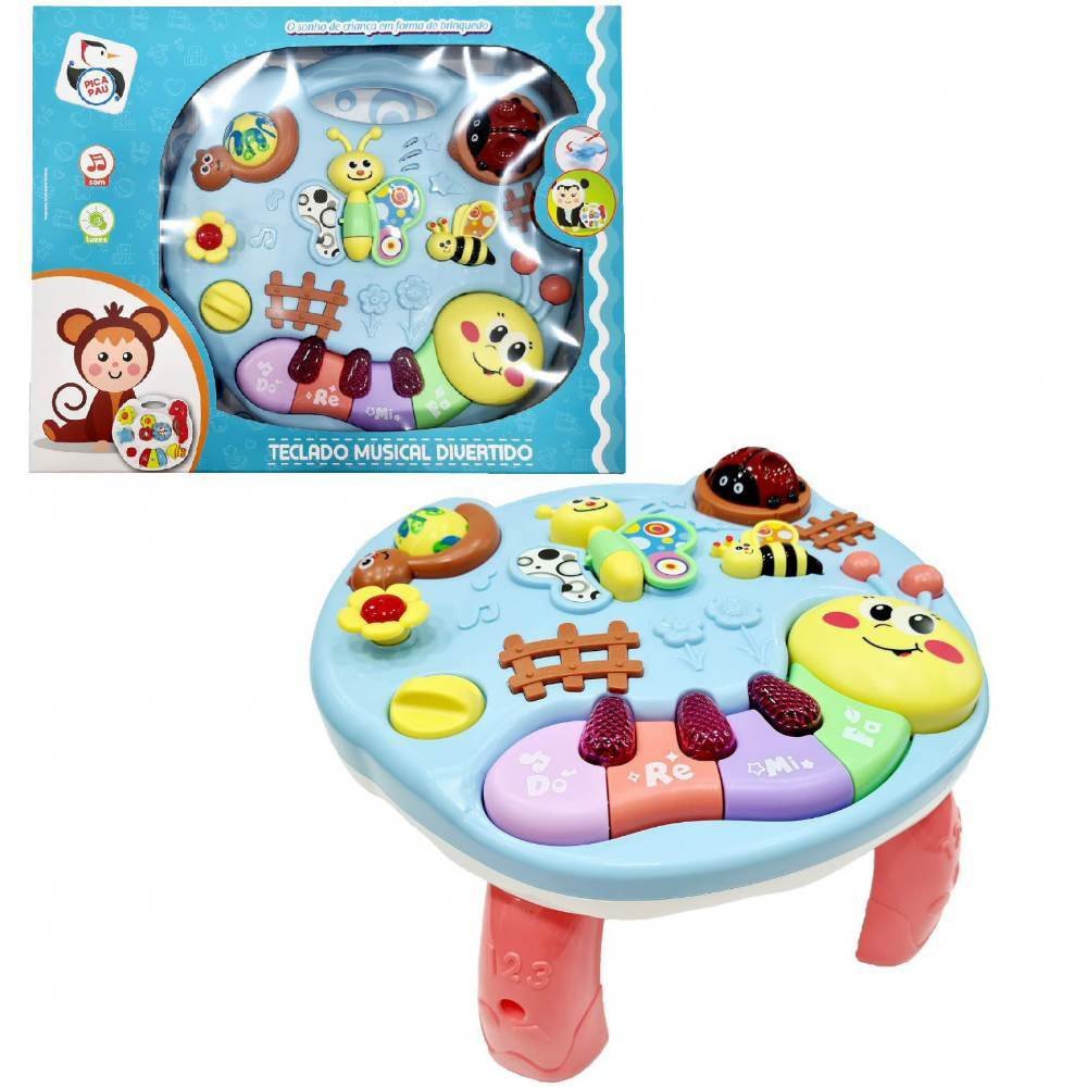 Brinquedo Para Bebe Mesinha Infantil Piano Luz e Som Terra – Papelaria  Pigmeu