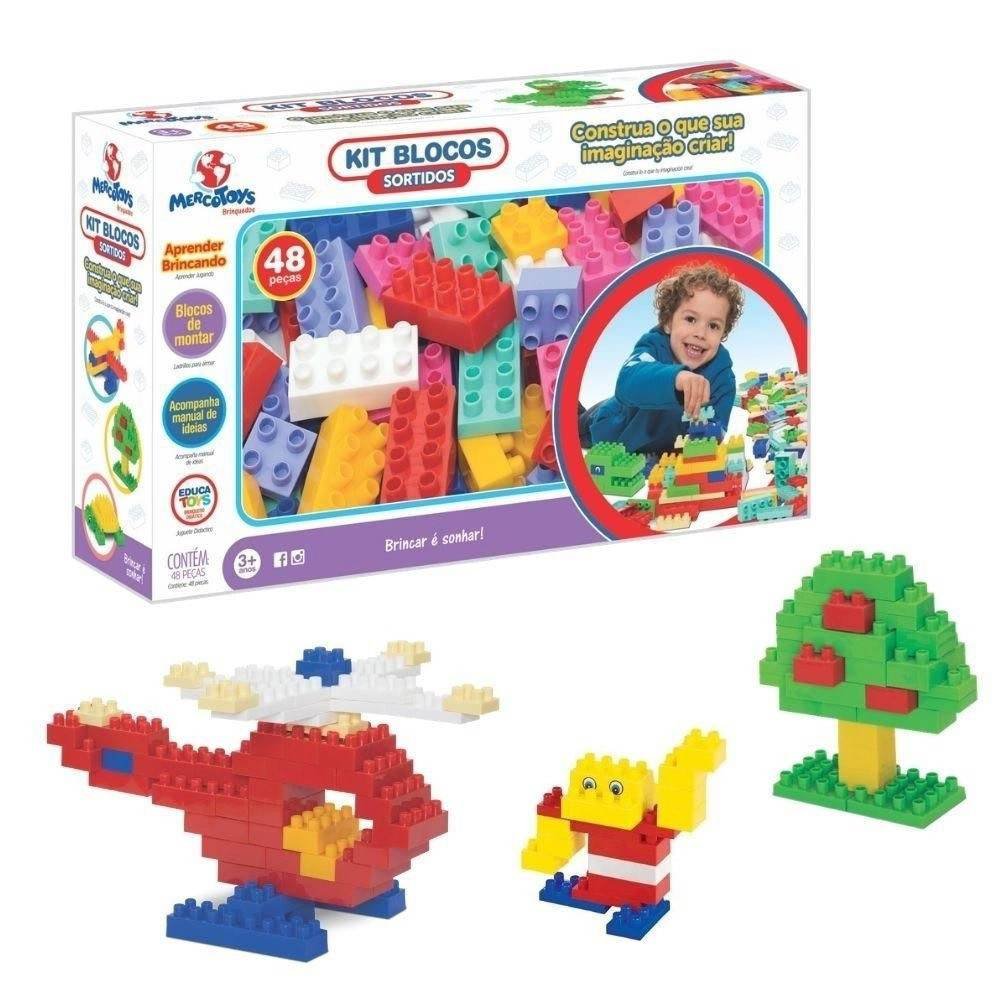 Blocos De Montar Brinquedo Infantil Jogo De Encaixar