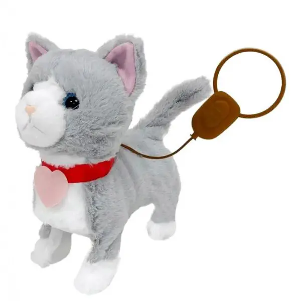 Gatinho De Controle Remoto Com Movimento E Som Cinza Toyng - Imagem 2