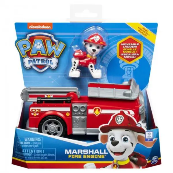 Mini Figura e Veiculo 11Cm Patrulha Canina Marshall Caminhao