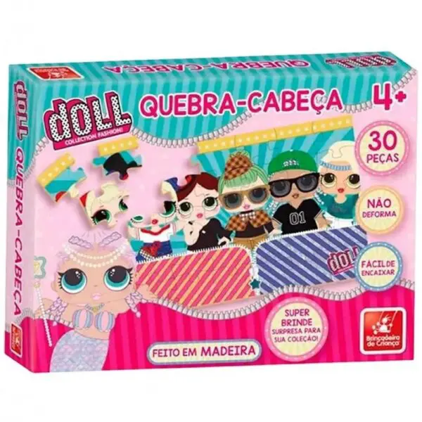 Jogo Quebra Cabeca Em Madeira Doll 108 Pecas + 4 Anos no Shoptime