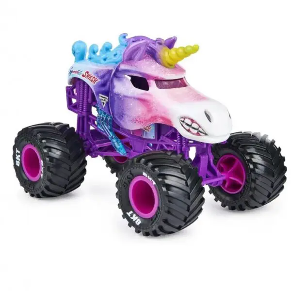 Conjunto de jogo Monster Jam Garagem com camião monstro, luzes e