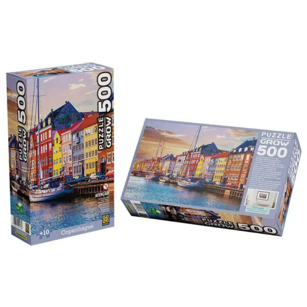 Quebra Cabeca 500 Pecas Copenhague +10 Anos Grow - Imagem 3