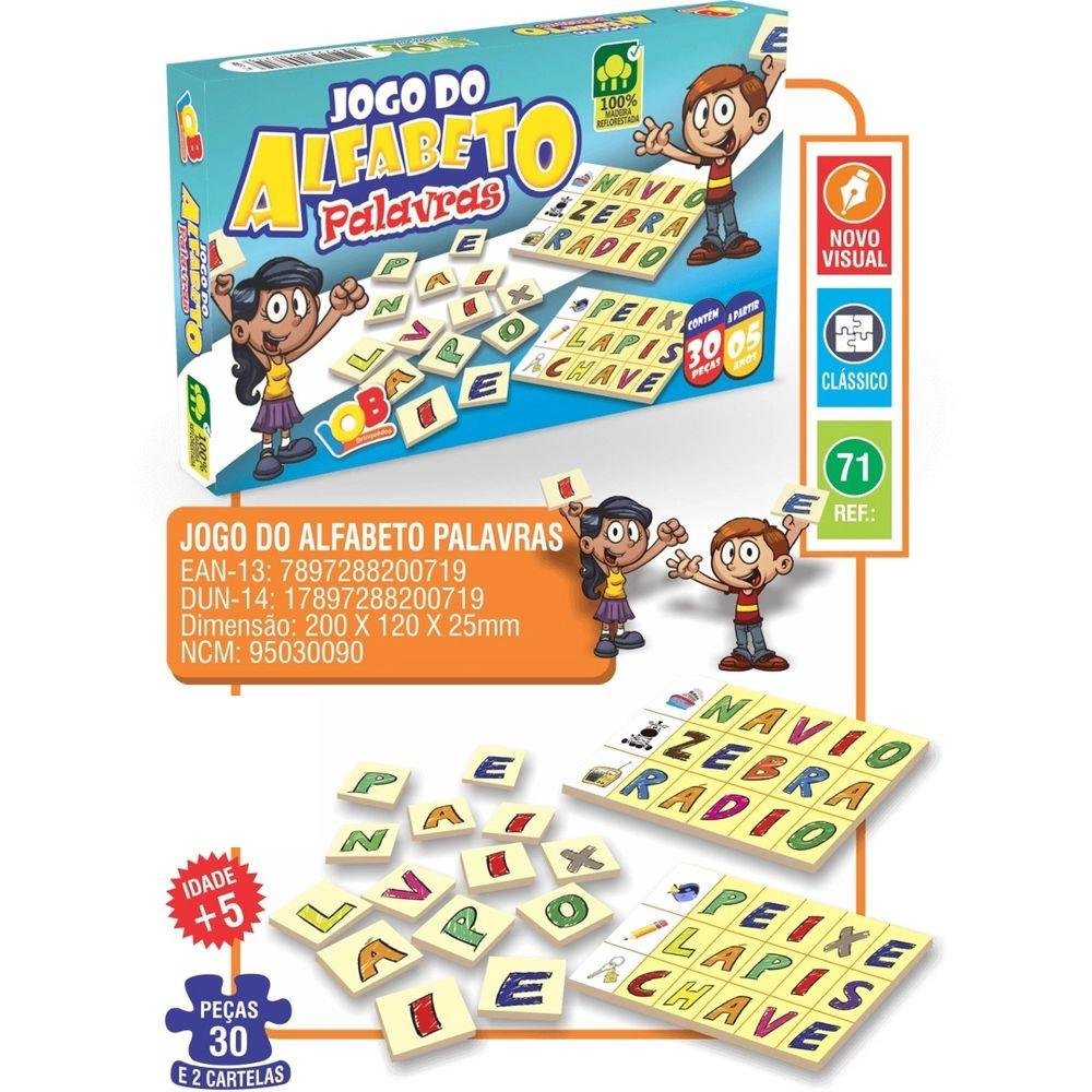 Jogo Pedagógico - Alfabeto + comidas (30 pares), Elo7