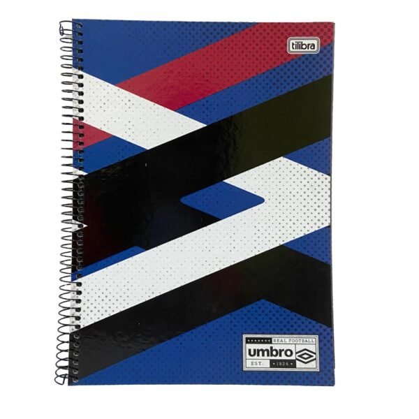 Caderno Espiral Umbro Football 1 Materia 80 Folhas Tilibra