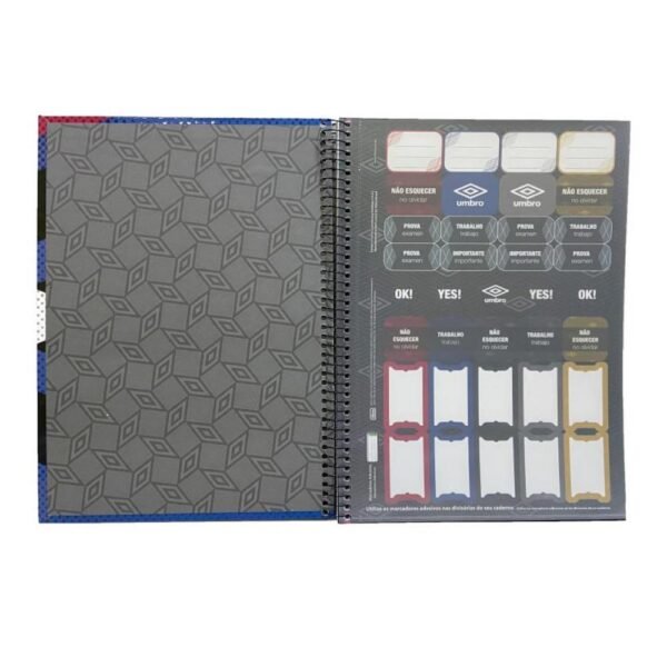 Caderno Espiral Umbro Football 1 Materia 80 Folhas Tilibra - Image 2