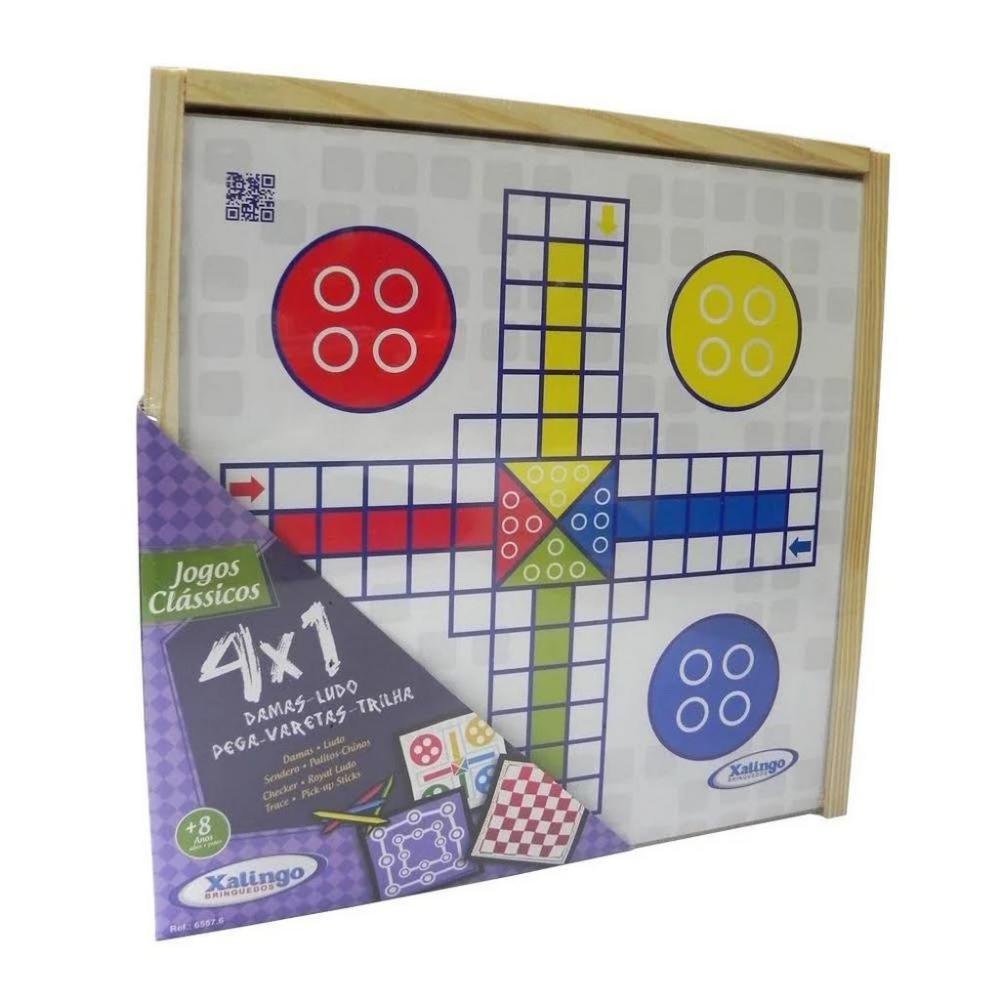 Jogo 4x1 Ludo Damas Trilha Pega Varetas Xalingo - News Center Online -  newscenter