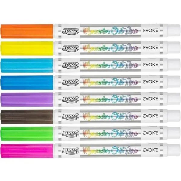Marcador Artistico Evoke Outline Com 8 Cores BRW - Imagem 2