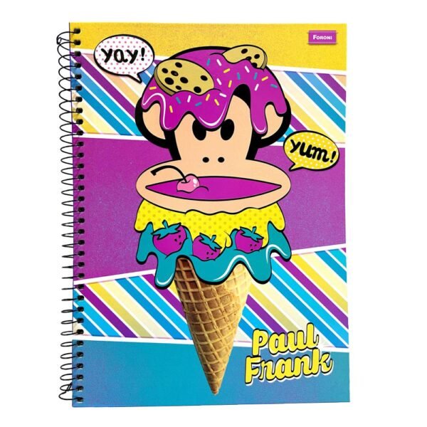 Caderno Universitario 1 Materia Paul Frank 96 Folhas Foroni