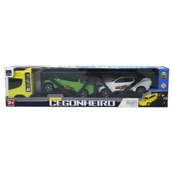 Caminhao Mini Cegonheiro Com 2 Carrinhos Bs Toys - Imagem 3
