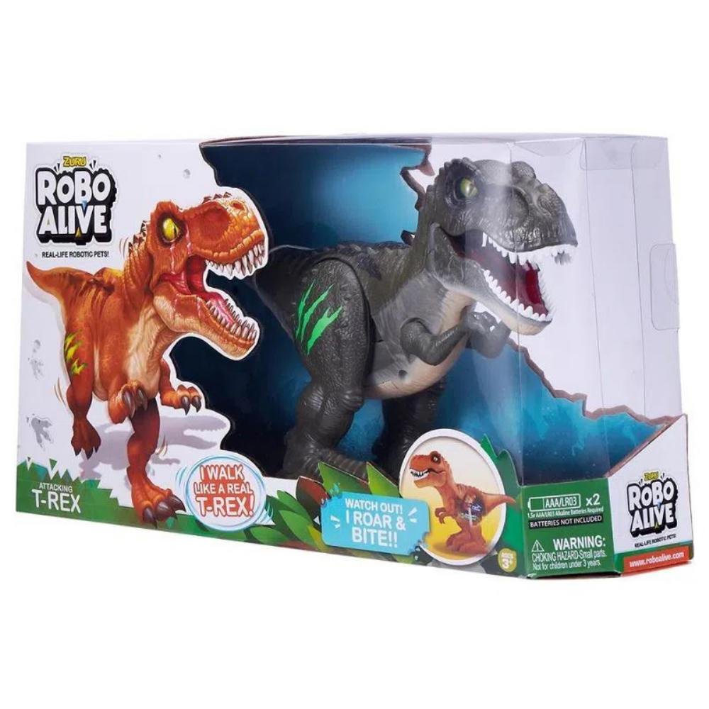 Boneco dino Tiranossauro Rex com controle infravermelho – DM Toys