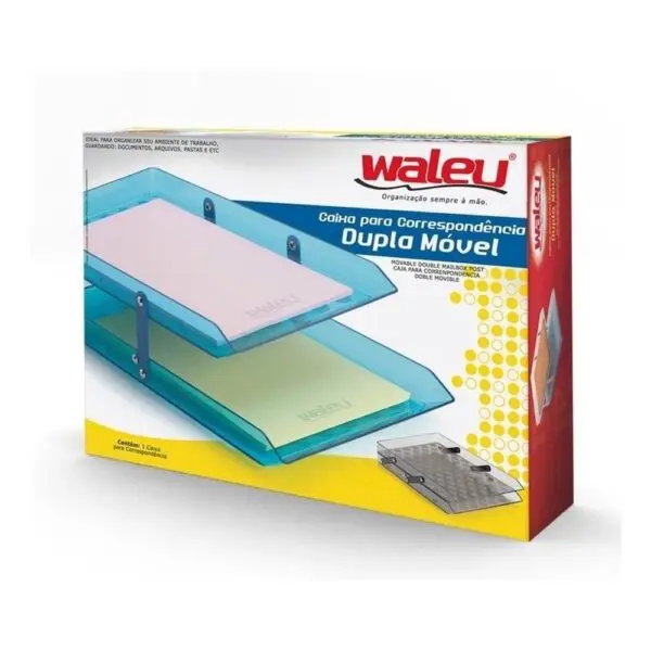 Caixa Para Correspondencia Dupla Movel Cristal Waleu - Imagem 2
