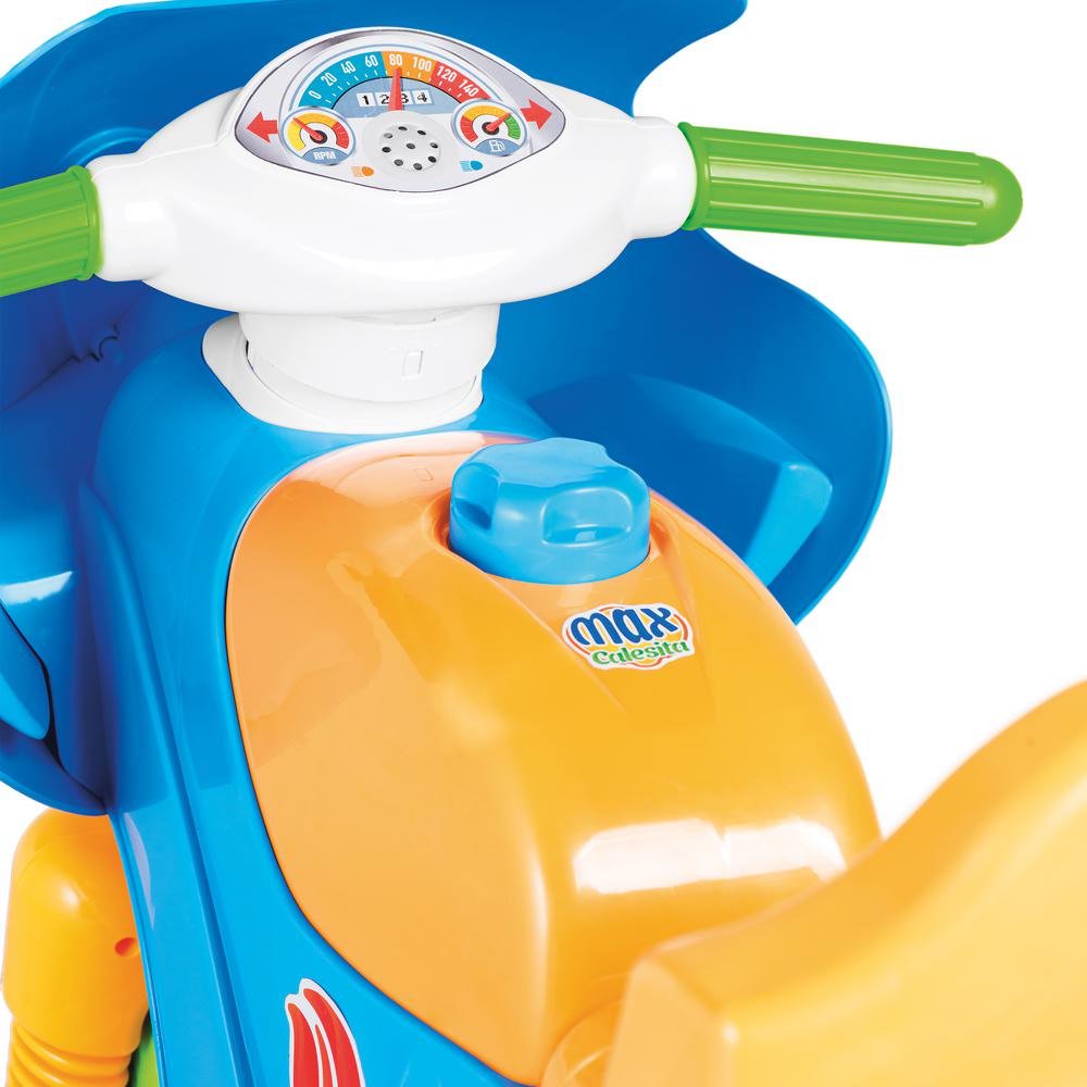 Triciclo Infantil Calesita Moto Uno - 2 em 1 - Pedal e Passeio com