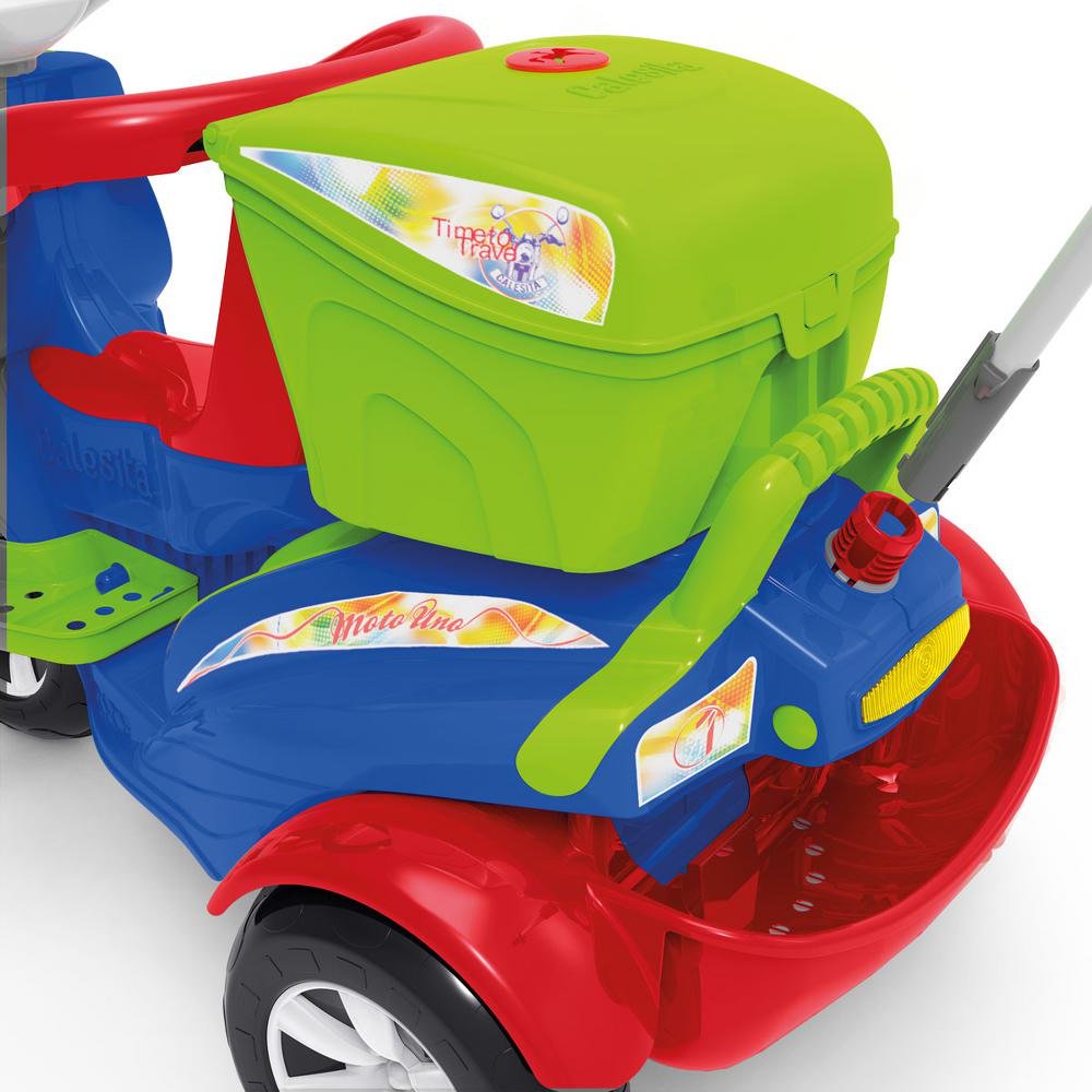 Triciclo Motoca Infantil De Passeio Empurrador Pedal Luz e Som +