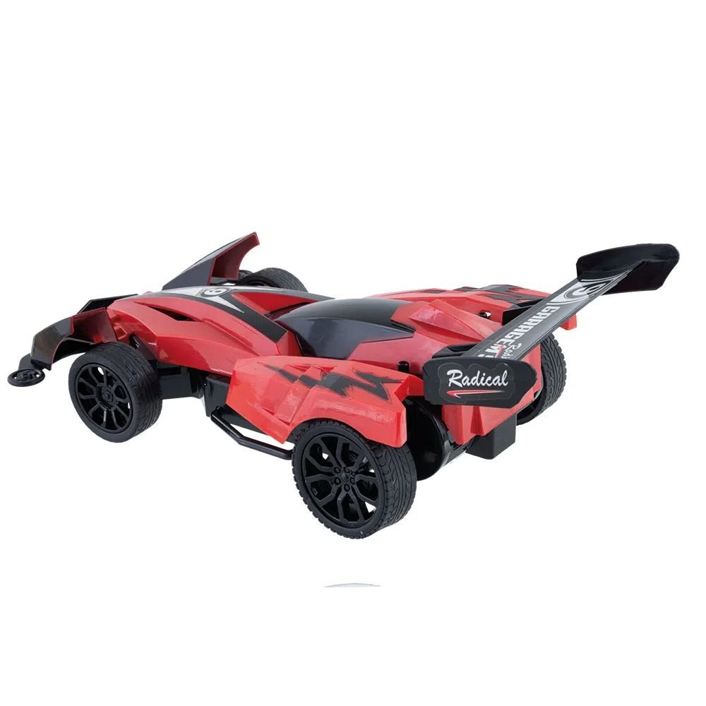 Carro de controle remoto com coleção sensível UV, escala 1:24, rosa e  vermelho brinquedo elétrico