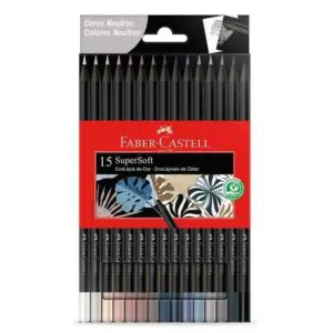 Lapis De Cor Supersoft 15 Cores Neutras Faber Castell