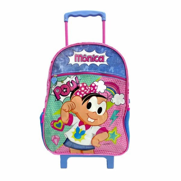 Mochila De Rodinha Infantil Monica Super G Pacific