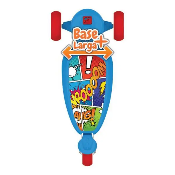 Patinete Skatenet Kid Azul Suporta 80kg Bandeirate - Imagem 4