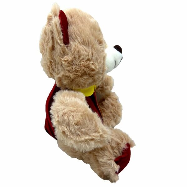 Pelucia Urso Bege Gola Amarela 18cm +3 Anos Fizzy - Image 2