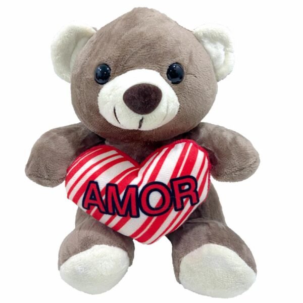 Pelucia Urso Marrom Com Coracao 20cm +3 Anos Fizzy