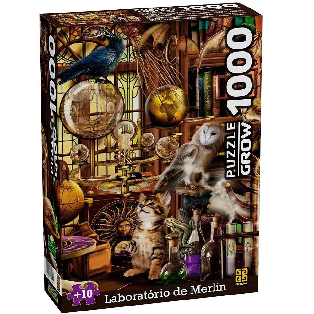 Quebra Cabeca Laboratorio De Merlin 1000 Pecas +10 Anos Grow – Papelaria  Pigmeu