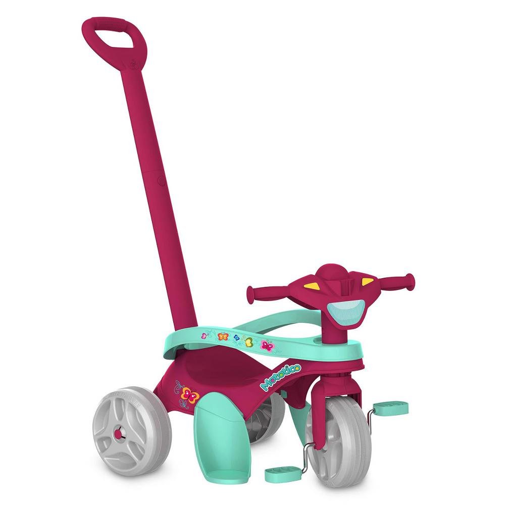 Triciclo de Passeio e Pedal - Moto Uno - Rosa - Calesita