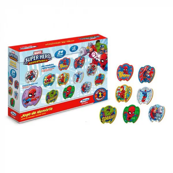 Jogo Da Memoria Super Hero Adventures 24 Pecas +3 Anos